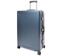 Divergent Retail Hard Shell Luggage Four Multi Directional Wheels Metal Frame Suitcase 3-Digit TSA Lock DR694 (Blue, Large)