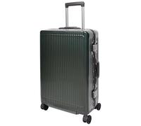 Divergent Retail Hard Shell Luggage Four Multi Directional Wheels Metal Frame Suitcase 3-Digit TSA Lock DR694 (Green, Medium)