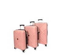 Divergent Retail Hard Shell Suitcase, Blossom, PP Material, 4 Spinner Wheels, TSA Combination Lock, 3-Piece Set (Full Set)