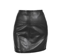 Divergent Retail Penelope Women's Leather 16 Inch Mini Length Pencil Skirt Black (Penelope, UK, Numeric, 14, Regular, Regular)