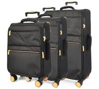 Divergent Retail Soft Shell Expandable Travel Luggage with TSA Lock 8 Spinner Wheels Telescopic Handle Front Zip Pockets Organised Interior Lightweight Suitcase Moses