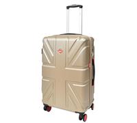 Divergent Retail Union Jack Hard Shell Suitcase | ABS 4 Spinner Wheels | TSA Combination Lock | Cabin/Medium/Large / 3-Piece Set | Lightweight Luggage | Central Champagne (Medium)