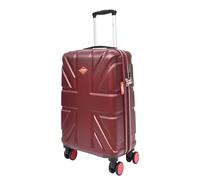 Divergent Retail Union Jack Hard Shell Suitcase | ABS 4 Spinner Wheels | TSA Combination Lock | Cabin/Medium/Large / 3-Piece Set | Lightweight Luggage | Central Crimson (Cabin)