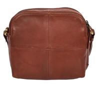 Divergent Retail Womens Nappa Leather Sling Bag | Small Crossbody Shoulder Bag | Three Zip Compartments | Card and Phone Slots | Adjustable Strap | Chicora Cognac Dusk