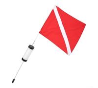 Divers Down Flag Polyester 54x45cm USCG Compliant | White diagonal stripe, marks diver zone, alerts for surface traffic, prevents boat collisions, scuba safe