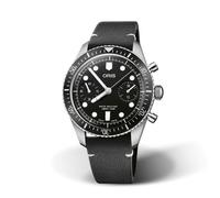Divers Sixty Five Chronograph 40mm Mens Watch Black Leather
