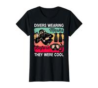 Divers Wearing Masks Before They were Cool Value Graphic T-Shirt, Women, Black, L