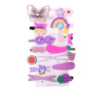 Diversa Unicorn Rainbow Designer Hair Clips Stylish Lightweight Silicon Non-Slip Durable Hairpins For Kid Girls and Women, 14 count (Pack of 1)