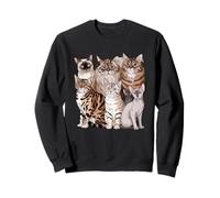 Diverse Cat Breeds Adoration Collection Sweatshirt