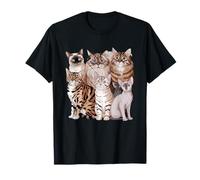 Diverse Cat Breeds Adoration Collection T-Shirt