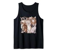 Diverse Cat Breeds Adoration Collection Tank Top