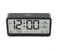 Diverse Functionality in a Compact Design Digital Alarm Clock with Weather Indicators & Night Light Feature (Black)