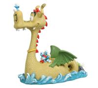Diverse Smurfs On The Water With Dragons Figure