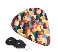 Diverse Women Crowd Guitar Picks 6-Pack - Pick Set (0.46mm / 0.71mm / 0.96mm) Suitable For Guitar And Ukulele Playing