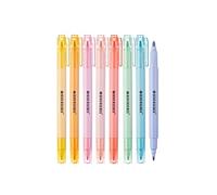 DIVERSEBEE Dual Tip Bible Highlighters and Pens No Bleed, 8 Pack Assorted Pastel Colors Quick Dry Highlighters Set, Cute Markers for Bible Study Journaling School Office Supplies and Accessories