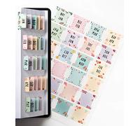 DiverseBee Laminated Planner Monthly Tabs, 24 Peel and Stick Tabs for Notebooks (12 Month Tabs and 12 Blank Tabs), Calendar Monthly Tab Stickers/Dividers (Assorted), Medium