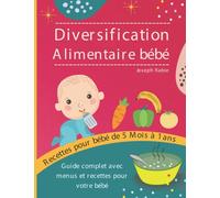 Diversification Alimentaire De Bebe : Guide complet avec menus et recettes pour votre bebe