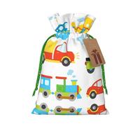Diversified Transportation Print Christmas Bag Drawstring Bags For Holiday Presents Xmas Sack Party Decor Gift