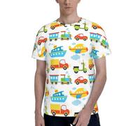 Diversified Transportation Print Men Short Sleeve Crew Neck T-Shirt Stylish Casual Summer Various Occasions Wear Black