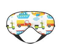 Diversified Transportation Print Silk Sleep Mask with Adjustable Buckle Stylish Eye Mask for Women Travel Nap Shift Work Office