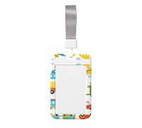 Diversified Transportation Vertical Id Card Badge Holder with Neck Strap, Printed Waterproof Name Card Holder for Work Office Nurse School