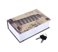 Diversion Book Safe, Dictionary Secret Cash Safe Box Bible Safe Storage Box with Security Key Diversion Book Hidden Safe(Pisa Leaning Tower Type)