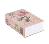 Diversion Book Safe, Portable Faux Book Safe Box Secret Hidden Metal Lock Box Storage Case Creative Money Jewelry Collection Box with Combination Lock for Home and Office(Rose)
