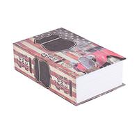 Diversion Book Safe, Portable Faux Book Safe Box Secret Hidden Metal Lock Box Storage Case Creative Money Jewelry Collection Box with Combination Lock for Home and Office(ROUTE 66)