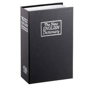 Diversion Book Safe Storage Box, Dictionary Secret Safe Can Stash Secret Book Security Locker with Key, Portable Cash Jewelry Storage Box Case Lockable Book(Black, Key)