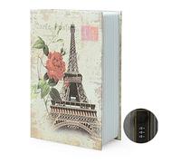 Diversion Book Safe Storage Box, Dictionary Secret Safe Can with Security Combination Lock/Key, Diversion Book Hidden Safe (Paris Combination)