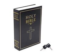 Diversion Book Safe with 2 Keys, High Security Simulation Book Safe Deposit Box, Iron Paper Money Hiding Box for Home School Travel, Secret Metal Lock Box to Protect Valuables (B)