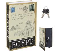 Diversion Book Safe with Key Lock, Parrency Hidden Safe Box of Classical Design, Medium, Eygpt, 9 1/2" x 6" x 1 1/3", SBH-M018