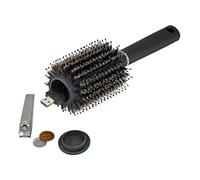 Diversion Safe Hair Brush with Hidden Storage Secret Safe for Money Hiding, Key Hide, Travel Hair Brush - Discreet Money Box for Valuables(Black)