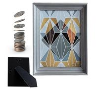 Diversion Safe - Picture Frame Secret Storage Box for Hidden Valuables | Disguised Frame with Concealed Compartment, Scratch-Resistant Lightweight Design for Cash Keys Usb Jewelry, 25x20x4.8cm Silver