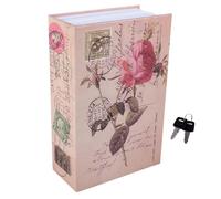 Diversion Storage Box, Dictionary Secret Safe Can Stash Secret Book Safe Security Locker with Key, Portable Cash Jewelry Case Lockable Book Safe for Traveling (Rose, Key)