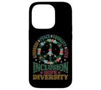 Diversity Equality Love Peace Flowers Social Justice Case for iPhone 14 Pro