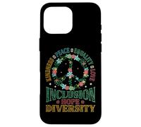 Diversity Equality Love Peace Flowers Social Justice Case for iPhone 16 Pro Max