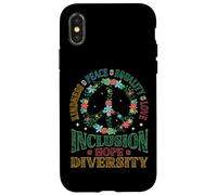 Diversity Equality Love Peace Flowers Social Justice Case for iPhone X/XS