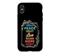 Diversity Equality Love Peace Human Rights Social Justice Case for iPhone X/XS