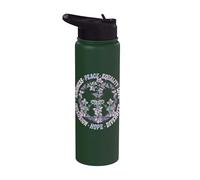 Diversity Equality Love Peace Human Rights Social Justice Stainless Steel Insulated Water Bottle