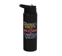 Diversity Equity and Inclusion are Christian Values Stainless Steel Insulated Water Bottle