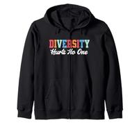 Diversity Hurts No One, LGBTQ+ Gifts, Human Rights, Equality Zip Hoodie