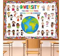 Diversity in Common Multicultural Bulletin Board Decorations Diversity Bulletin Board Decoration Earth Day Activities Educational Classroom Decor Paper Cutouts For Multicultural Classroom Decor