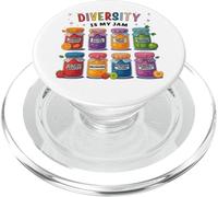 Diversity Is My Jam Diversity Colorful Inclusion Awareness PopSockets PopGrip for MagSafe