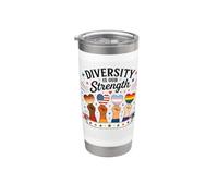Diversity is Our Strength Equality Unity Inspirational Graph Stainless Steel Insulated Tumbler