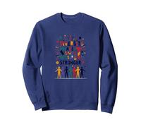 Diversity Makes Us Stronger: Inclusive Unity Celebration Sweatshirt, Adult Unisex, Navy, XXL