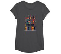 Diversity Makes Us Stronger: Inclusive Unity Celebration T-Shirt, Girls, Dark Heather Grey, XS