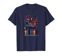 Diversity Makes Us Stronger: Inclusive Unity Celebration T-Shirt, Men, Navy, 5XL