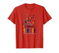 Diversity Makes Us Stronger: Inclusive Unity Celebration T-Shirt, Men, Red, L