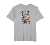 Diversity Makes Us Stronger: Inclusive Unity Celebration T-Shirt, Men's Big and Tall, Heather Grey, 6X Tall